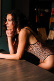 Esquisse lingerie Body tulle Léopard