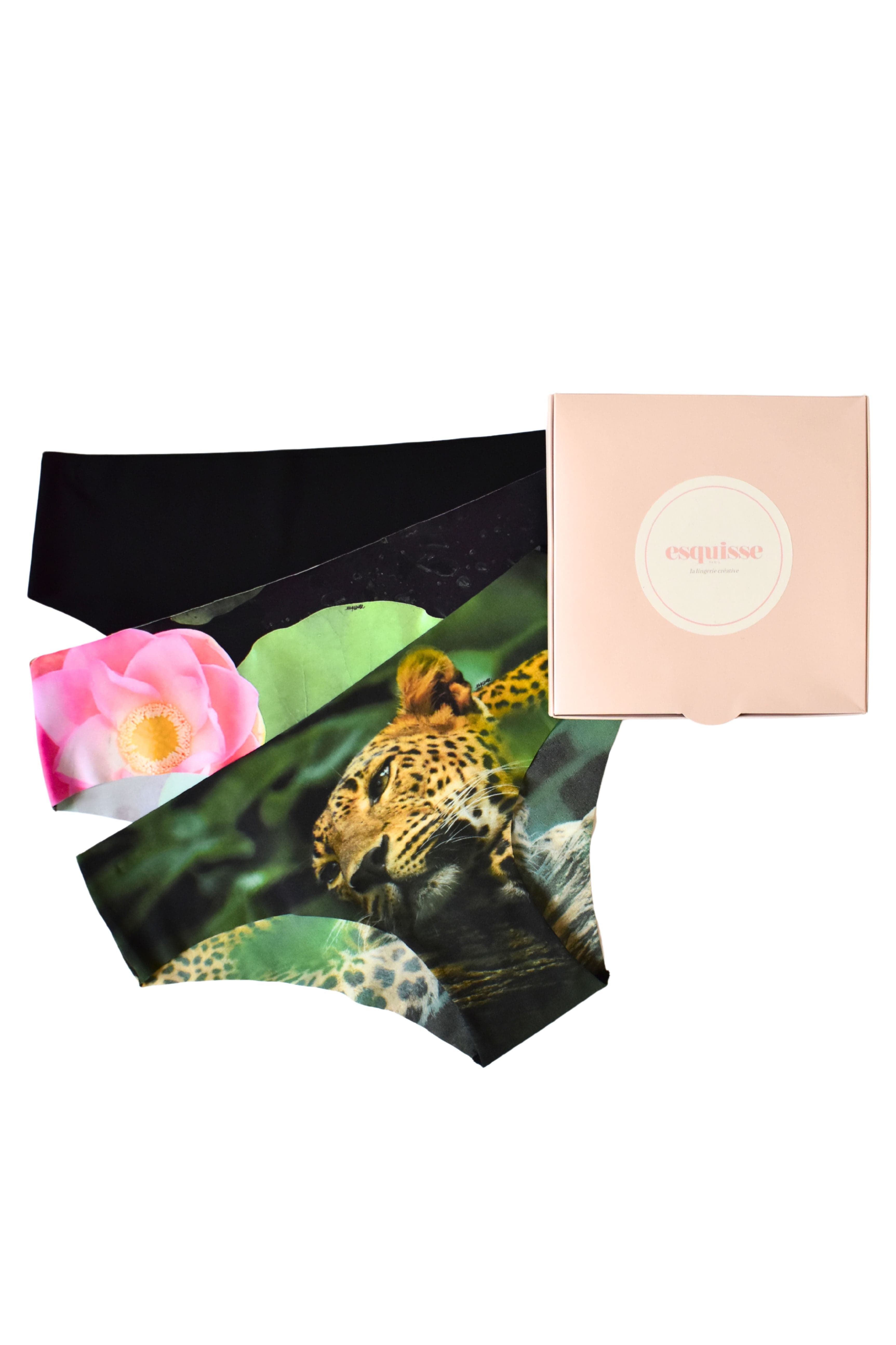 Esquisse lingerie Coffret 3 culottes Jungle Fever