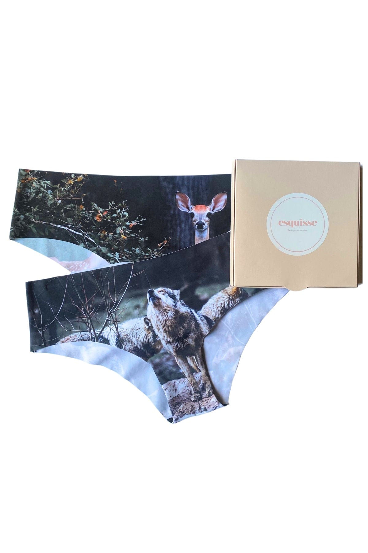 Esquisse lingerie Coffret 2 Culottes Biches et Loups