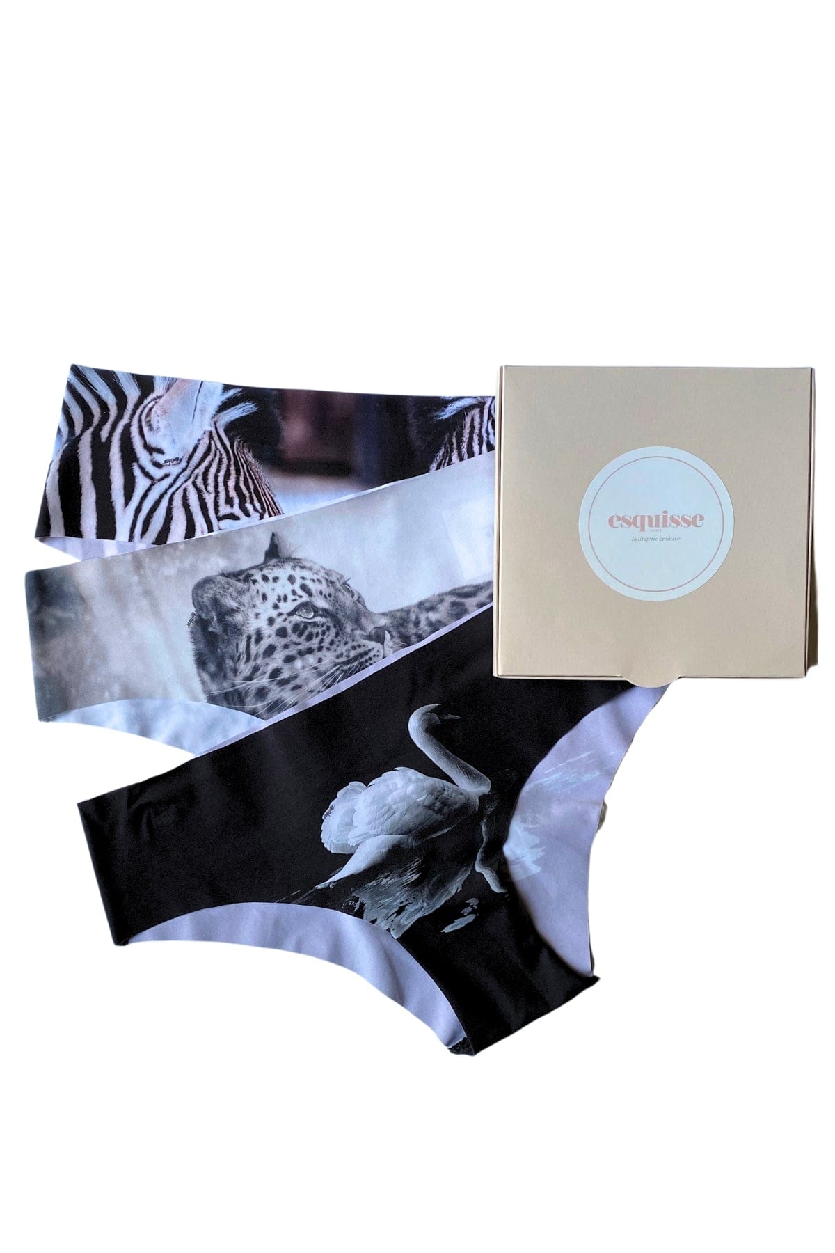Esquisse lingerie Coffret 3 Culottes Animal