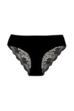 Culotte dos dentelle Velours noir Esquisse lingerie