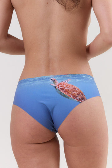 Esquisse lingerie Culotte Tortue bleue