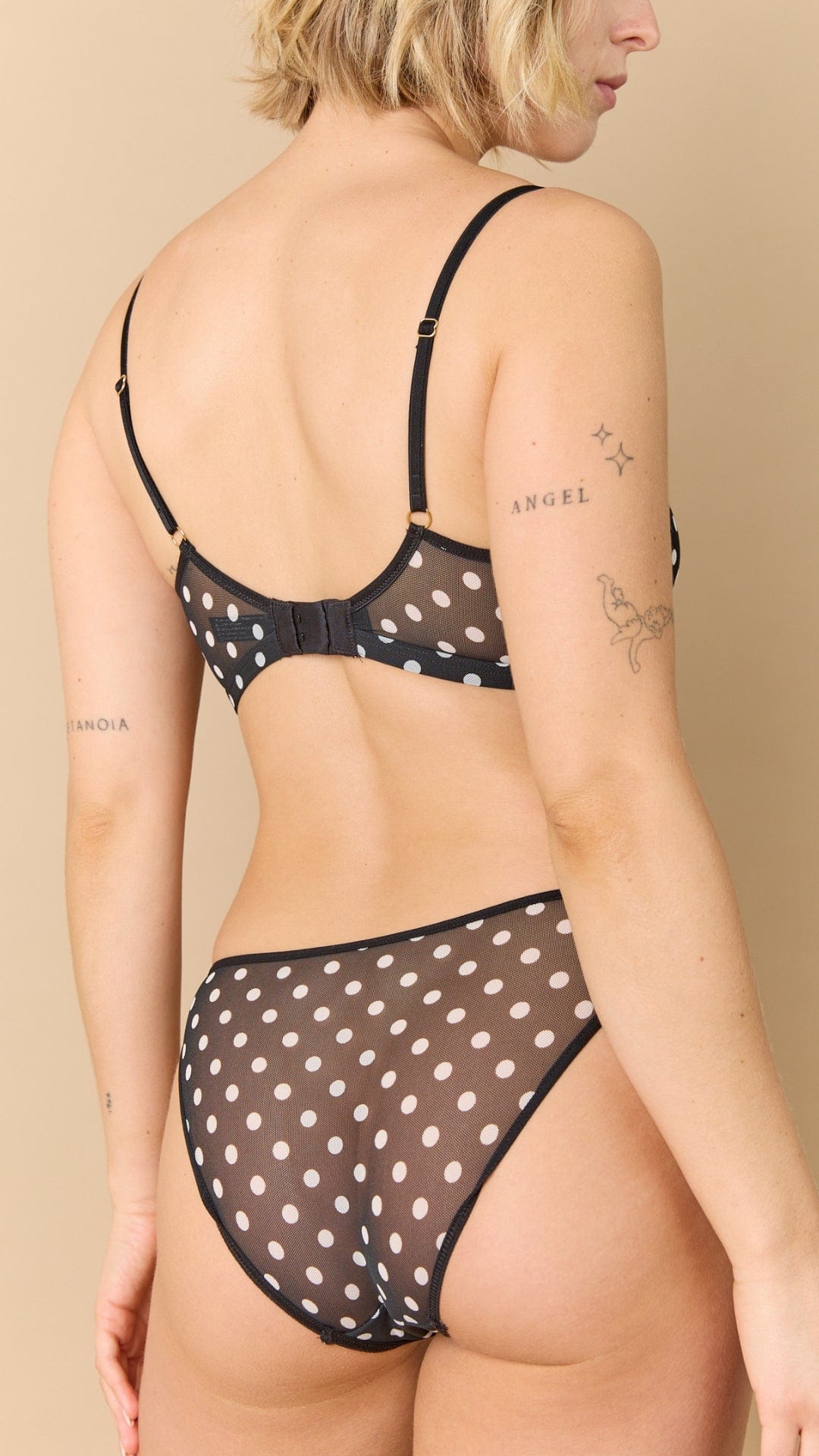 Esquisse lingerie Culotte tulle Pois