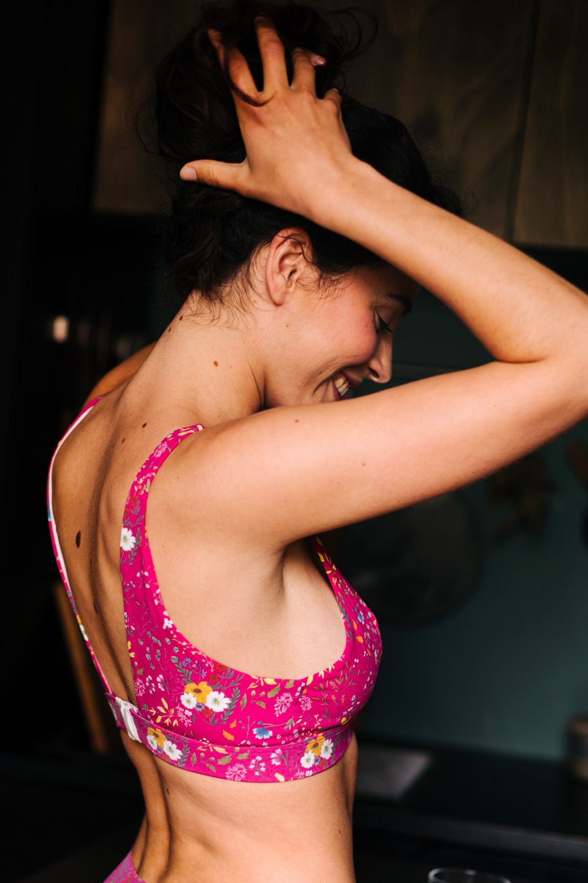 Esquisse lingerie Soutien-gorge cache-cœur - Fleurette orchidée