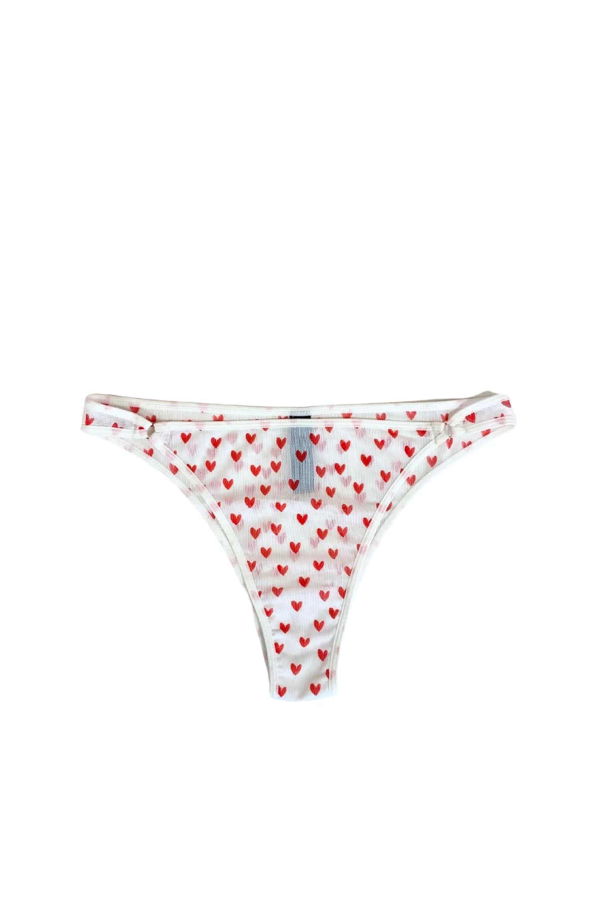 Esquisse lingerie Tanga tulle Petits Coeurs