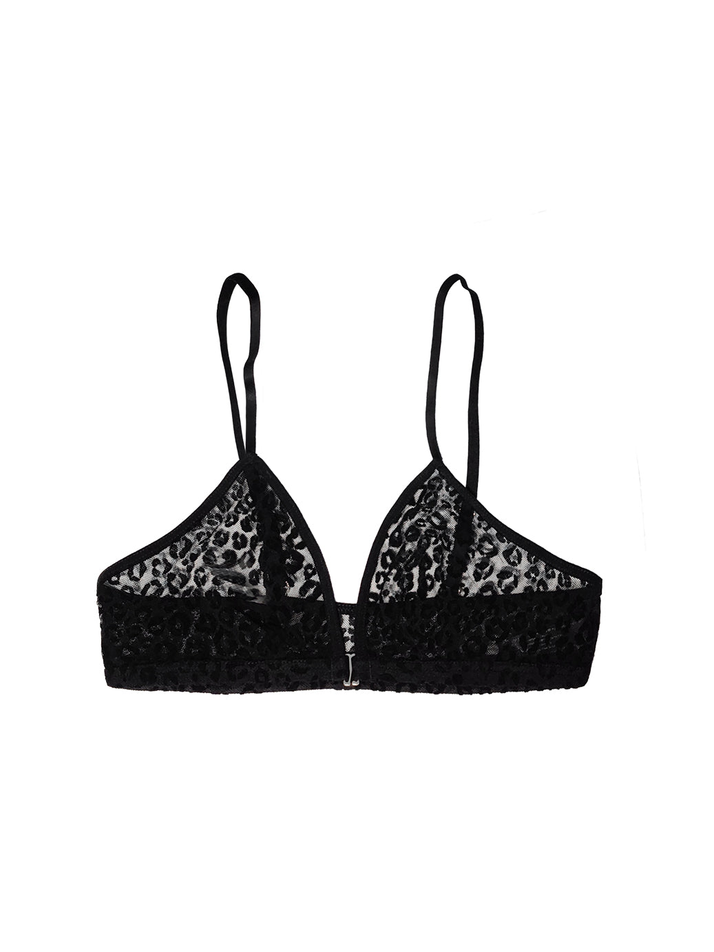 Triangle tulle Léopard velours Esquisse lingerie