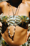 Cocotier printed bikini bandeau