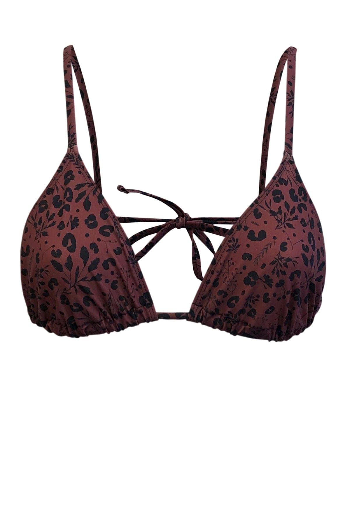 Esquisse lingerie Haut de bikini à nouer Léofleur Choco