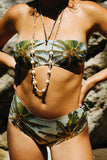 Cocotier printed high-waist bikini bottom