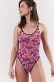 Gardénia Printed Mesh Bodysuit