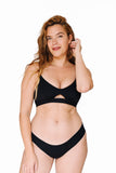 Cut out black Pearl Triangle Bra