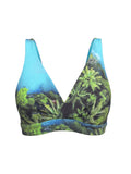 Jungle Lagoon Printed Wrap Over Bra