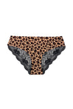 Leopard Mocha Printed Panty With Lace