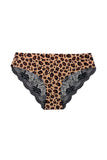 Esquisse lingerie Culotte dos dentelle Léopard Mocha