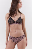 Esquisse lingerie Culotte dos dentelle Léopard Mocha