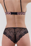 Esquisse lingerie Culotte dos dentelle Léopard Mocha