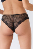 Culotte dos dentelle Velours noir Esquisse lingerie