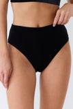 Culotte haute Velours noir Esquisse lingerie