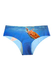Esquisse lingerie Culotte Tortue bleue