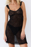 Nuisette froufrou tulle Léopard velours Esquisse lingerie