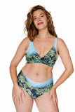 Jungle Lagoon Printed Wrap Over Bra