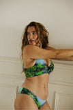 Jungle Lagoon Printed Wrap Over Bra