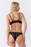 Triangle tulle Léopard velours Esquisse lingerie