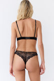 Triangle bonnet dentelle Velours noir Esquisse lingerie