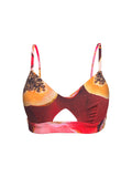 Papaya Printed Cut out Triangle Bra