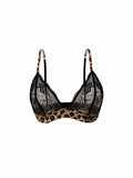 Esquisse lingerie Triangle bonnet dentelle Léopard Mocha