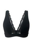 Pearl black triangle bra