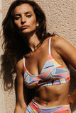 Dune Printed Cut Out Triangle Bra