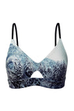 Triangle Découpe Sapins Bleus Esquisse lingerie