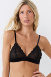 Triangle bonnet dentelle Velours noir Esquisse lingerie