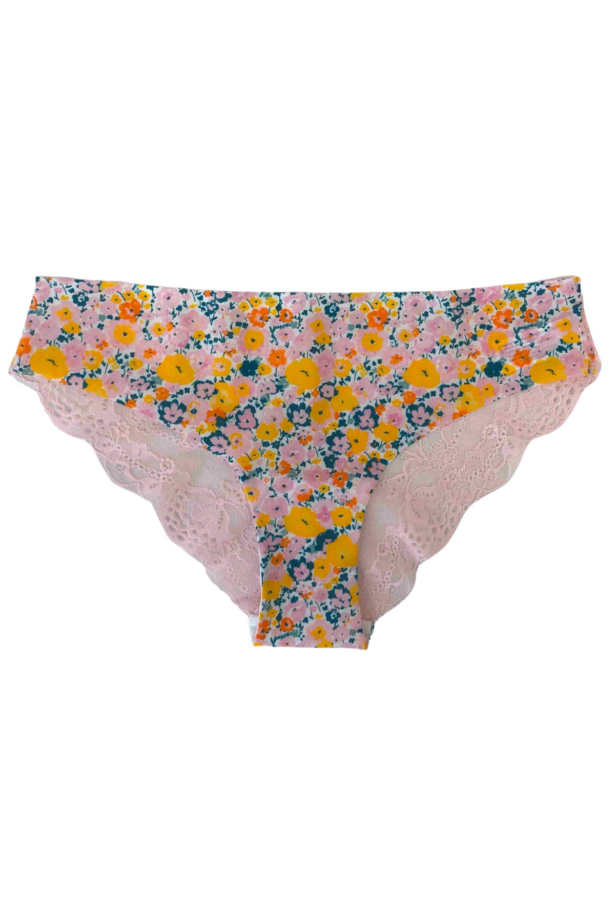 Bouton d'or printed panty with lace