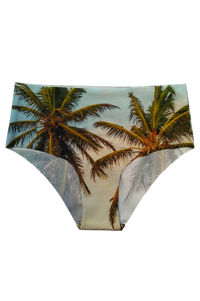 Cocotier printed high-waist bikini bottom | Esquisse lingerie